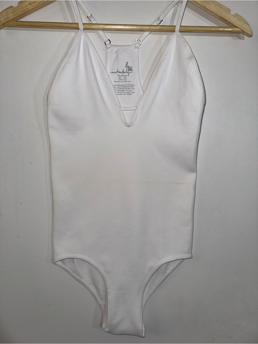 White Kids One-Piece Bodysuit with V-Neck